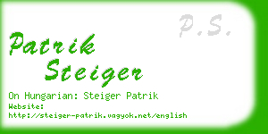 patrik steiger business card